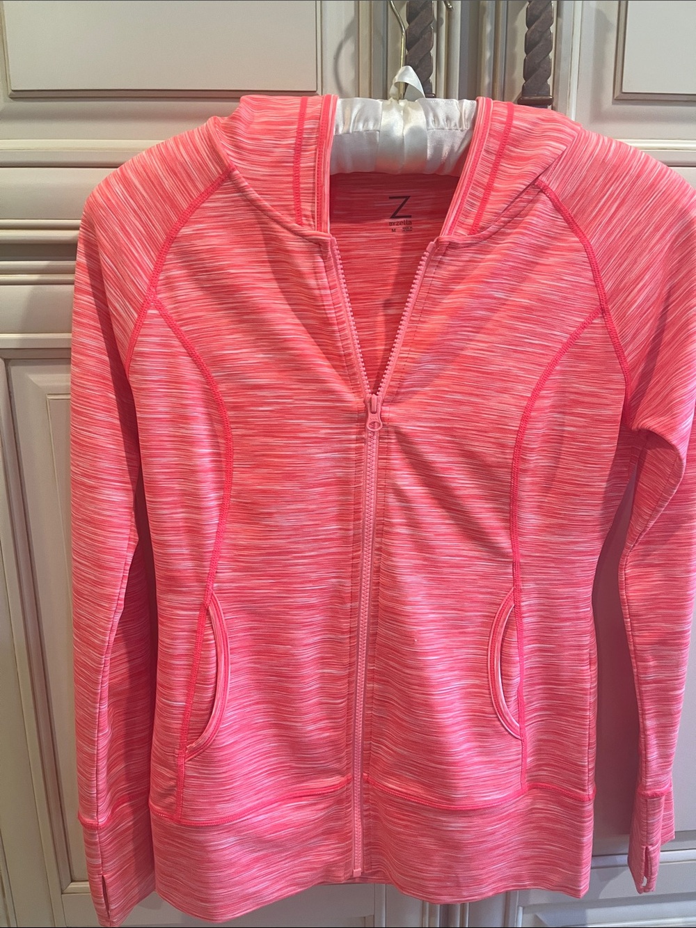 Zella Pink/Coral Full-Zip Hoodie